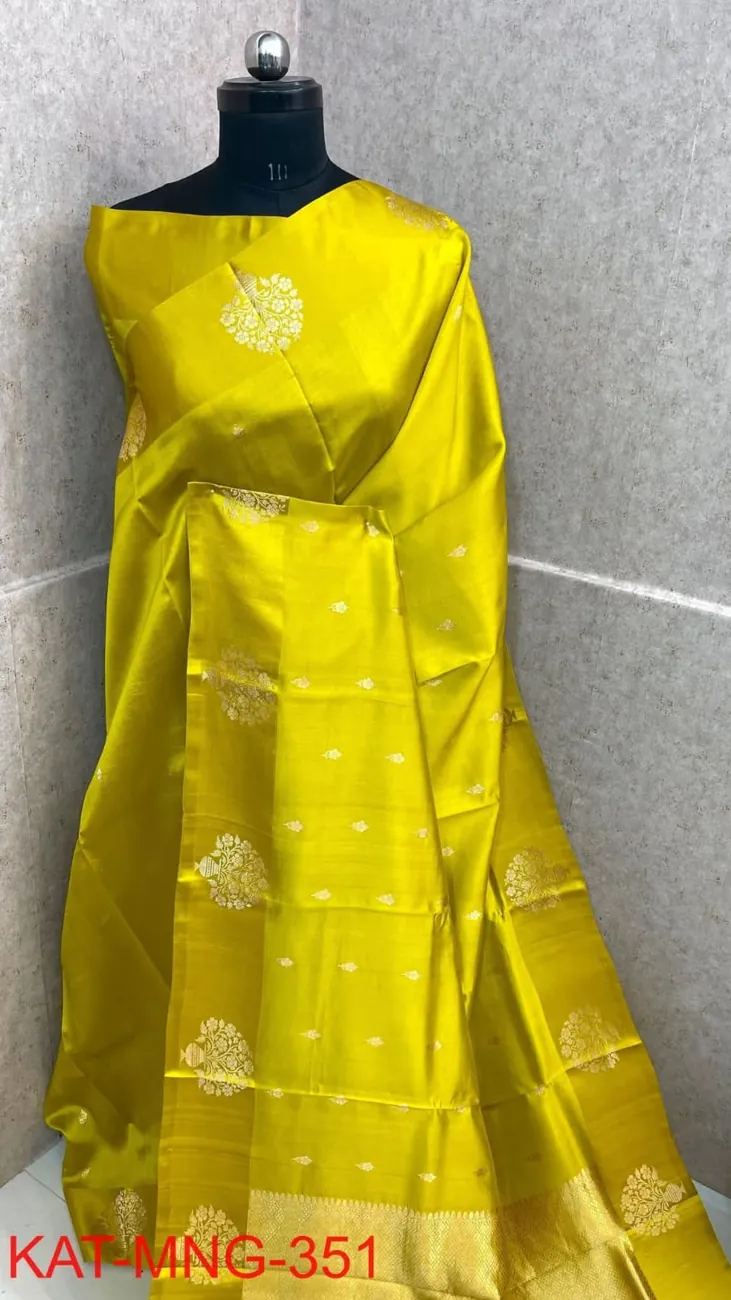 Sunlit Yellow Silk Saree